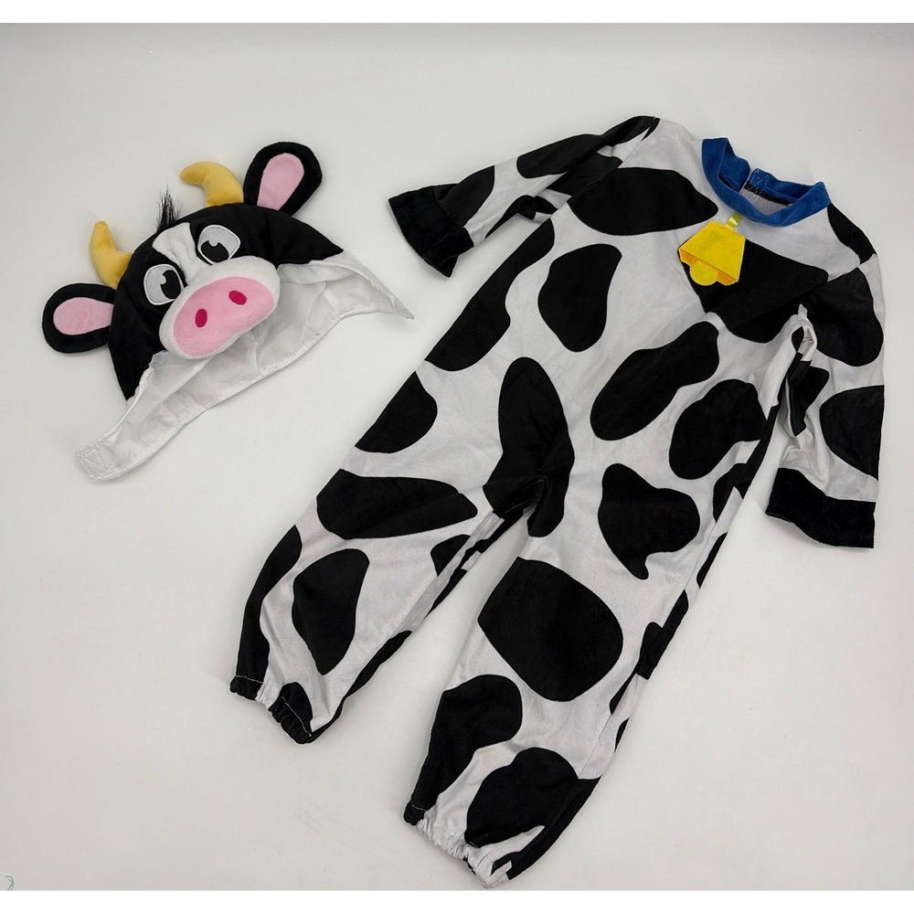 Spooktacular Creations Baby Milk Cow Costume Jumpsuit with Headpiece Size 18-24M